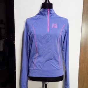 Pink brand size small long sleeved pull over top